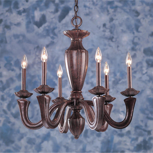 Elk 6 LITE CHANDELIER in Brown Finish Model: 81461
