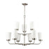 Elk 9 Light CHANDELIER in Brushed Nickel Finish Model: CN310922