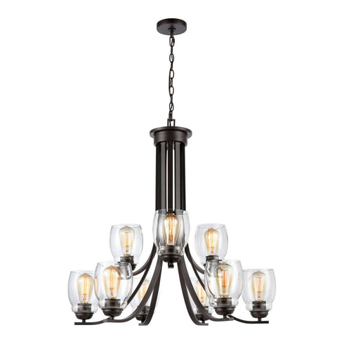 Elk 9 Light CHANDELIER in Oil Rubbed Bronze Finish Model: CN320921