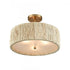 Elk Abaca 16.75 Inch Wide 3 Light Semi Flush Mount Satin Brass Model: 32469/3