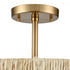 Elk Abaca 16.75 Inch Wide 3 Light Semi Flush Mount Satin Brass Model: 32469/3