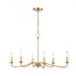 Elk Abaca 32 Inch Wide 6 Light Chandelier in Brushed Gold Model: 32485/6