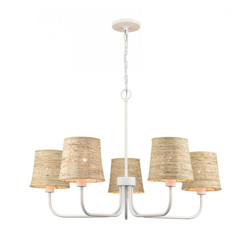Elk Abaca 34'' Wide 5 Light Chandelier Textured Model: 32457/5