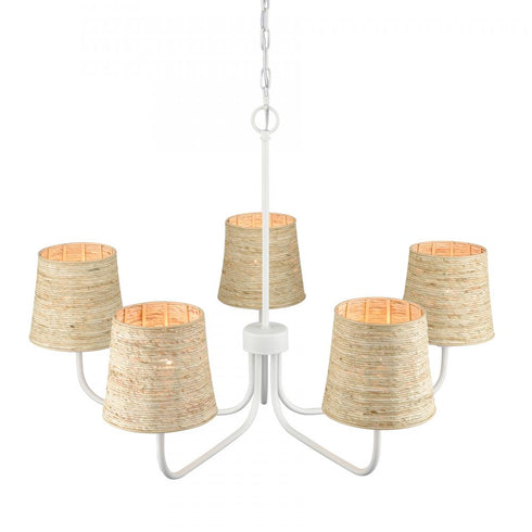 Elk Abaca 34'' Wide 5 Light Chandelier Textured Model: 32457/5