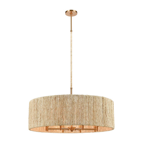 Elk Abaca CHANDELIER in Satin Brass Finish Model: 32413/8