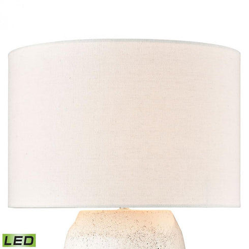 Elk Abbeystead 23 Inch High 1 Light Table Lamp in White Includes LED Bulb Model: H019-7255-LED