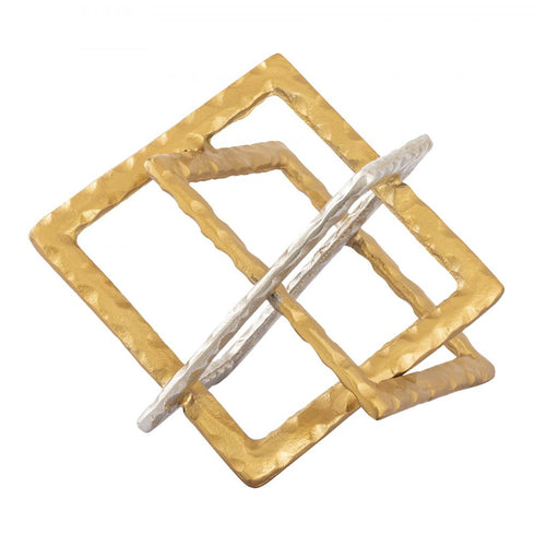 Elk Abstract Interlocking Sculpture in Brass and Nickel (2 pack) (2 pack) Model: S0807-9819