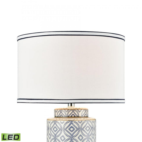 Elk Ambert 27 Inch High 1 Light Table Lamp in Blue Includes LED Bulb Model: 77169-LED