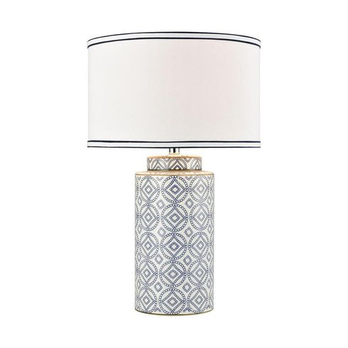 Elk Ambert Table Lamp in Blue Finish Model: 77169