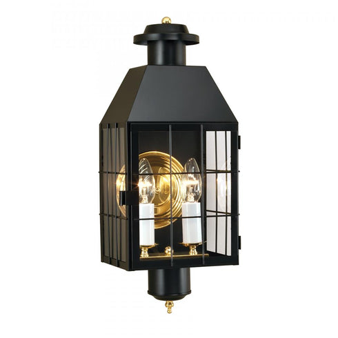 Elk American Heritage 21.75 Inch High 2 Light Outdoor Sconce in Black Model: 1093-BL-CL