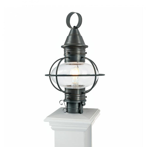 Elk American Onion 19 Inch High 1 Light Outdoor Post Light in Black Model: 1711-BL-CL