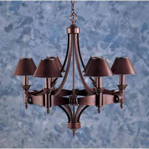 Elk Amersham CHANDELIER with SHADES in Brown Finish Model: 81041