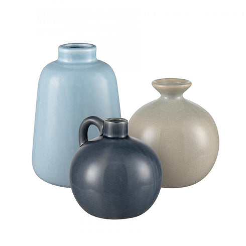 Elk Andra Vase Set of 3 in Light Blue Finish Model: S0017-10031/S3