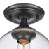 Elk Angie 8 Inch Wide 1 Light Semi Flush Mount in Matte Black Model: 81585/1