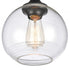 Elk Angie 8 Inch Wide 1 Light Semi Flush Mount in Matte Black Model: 81585/1