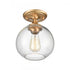 Elk Angie 8 Inch Wide 1 Light Semi Flush Mount in Satin Brass Model: 81565/1