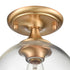 Elk Angie 8 Inch Wide 1 Light Semi Flush Mount in Satin Brass Model: 81565/1