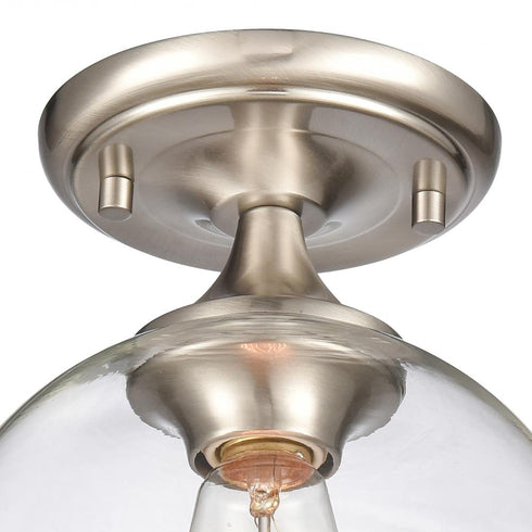 Elk Angie 8 Inch Wide 1 Light Semi Flush Mount in Satin Nickel Model: 81575/1