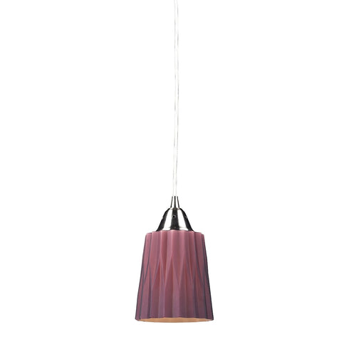 Elk Angles 1 Light MINI PENDANT in Satin Nickel Finish Model: 31141/1PUR