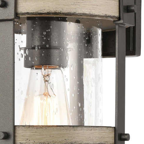 Elk Annenberg 16 Inch High 1 Light Outdoor Sconce in Anvil Iron Model: 89145/1