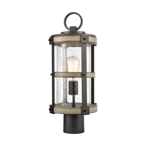 Elk Annenberg 19 Inch High 1 Light Outdoor Post Light in Anvil Iron Model: 89148/1