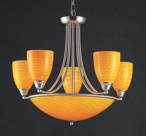 Elk Arco Baleno CHANDELIER in Satin Nickel Finish Model: 419-5+3CN-SN