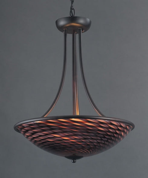 Elk Arco Baleno PENDANT in Dark Rust Finish Model: 418-3PV-DR