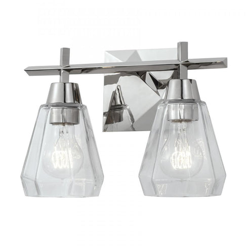 Elk Arctic Bath Series Arctic 12.4 Inch Wide 2 Light Vanity Light in Acid Dipped Black Model: 8282-ADB-CL