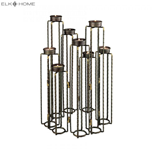 Elk Ascencio CANDLE CANDLEHOLDER in Rust Finish Model: 3129-1149
