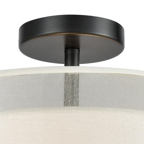 Elk Ashland SEMI FLUSH MOUNT in Matte Black Finish Model: 46267/2