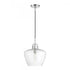 Elk Aurora 12 Inch Wide 1 Light Pendant in Chrome Model: 3741-CH-CL