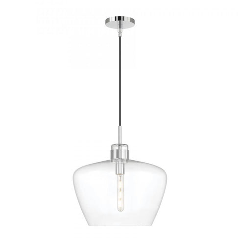 Elk Aurora 16 Inch Wide 1 Light Pendant in Chrome Model: 3742-CH-CL