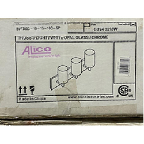 Elk Autumn Breeze Truss 3 18 Watt CFL Lamp Opal Glas Chrome finish 1 inch Ext. Arm in Brown Finish Model: BVF7003-10-15-18Q-SP