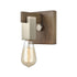 Elk Axis VANITY LIGHT in Light Wood Satin Nickel Satin Nickel Finish Model: 55056/1