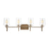 Elk Bakersfield VANITY LIGHT in Light Wood Satin Nickel Satin Nickel Finish Model: 46643/4