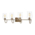 Elk Bakersfield VANITY LIGHT in Light Wood Satin Nickel Satin Nickel Finish Model: 46643/4