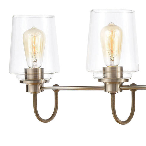 Elk Bakersfield VANITY LIGHT in Light Wood Satin Nickel Satin Nickel Finish Model: 46643/4