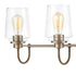 Elk Bakersfield VANITY LIGHT in Light Wood Satin Nickel Satin Nickel Finish Model: 46643/4