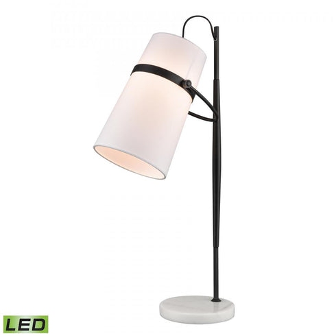Elk Banded Shade 28 Inch High 1 Light Desk Lamp in Matte Black Includes LED Bulb Model: D4191-LED