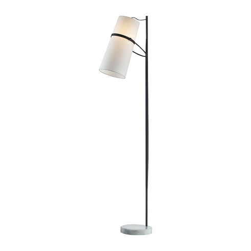 Elk Banded Shade FLOOR LAMP in Matte Black Finish Model: D2730