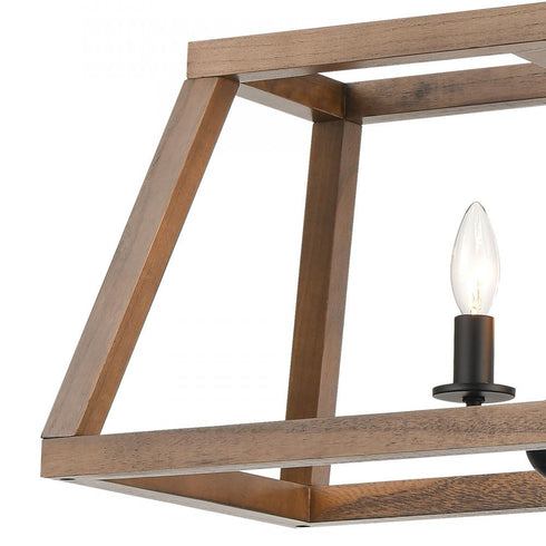 Elk Barrow ISLAND LIGHT in Matte Black Finish Model: 81417/6