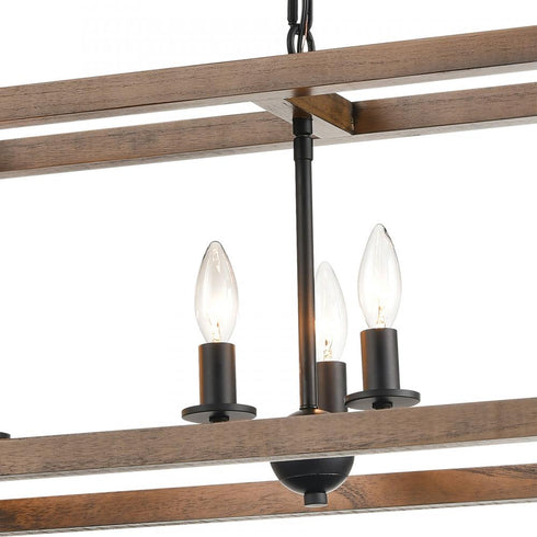Elk Barrow ISLAND LIGHT in Matte Black Finish Model: 81417/6