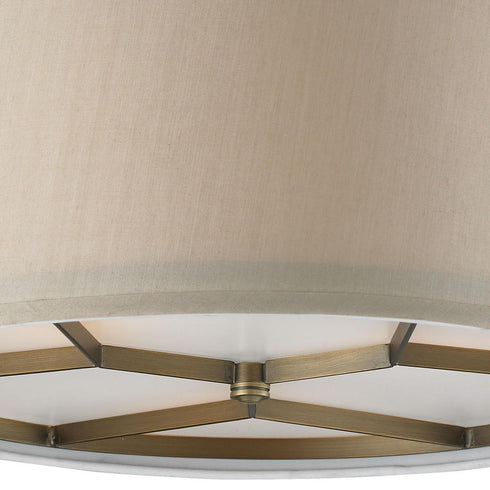 Elk Baxter SEMI FLUSH MOUNT in Brushed Antique Brass Finish Model: 31262/3