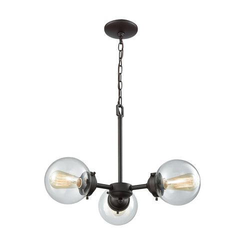 Elk Beckett 3 Light CHANDELIER in Oil Rubbed Bronze Finish Model: CN129321