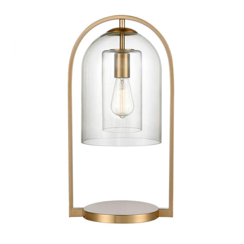 Elk Bell Jar 20 Inch High 1 Light Desk Lamp in Aged Brass Model: S0019-9579
