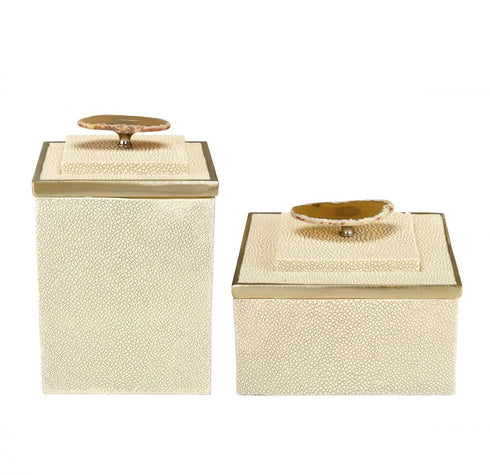 Elk Benner BOX BIN BASKET in White Finish Model: S0036-8949/S2