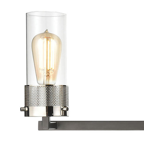 Elk Bergenline VANITY LIGHT in Matte Black Polished Nickel Polished Nickel Finish Model: 12143/4