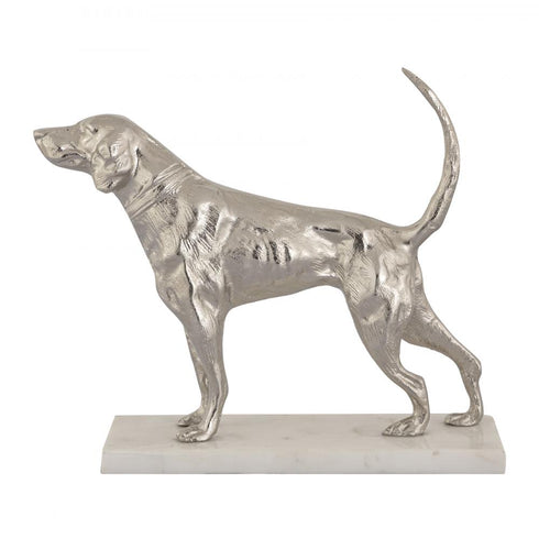 Elk Bergie Dog Sculpture (2 pack) (2 pack) in Nickel Finish Model: S0807-10684