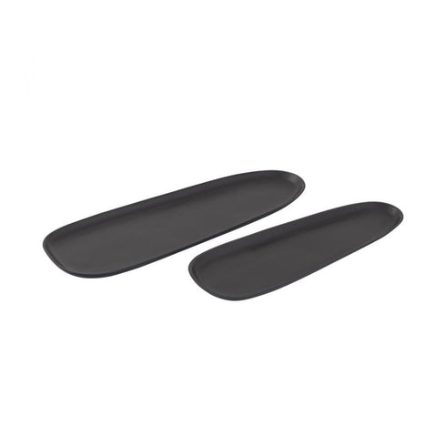 Elk Blain Tray Set of 2 in Matte Black (2 pack) (2 pack) Model: H0897-9845/S2