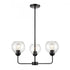 Elk Boman 23 Inch Wide 3 Light Chandelier in Matte Black Model: CN280326